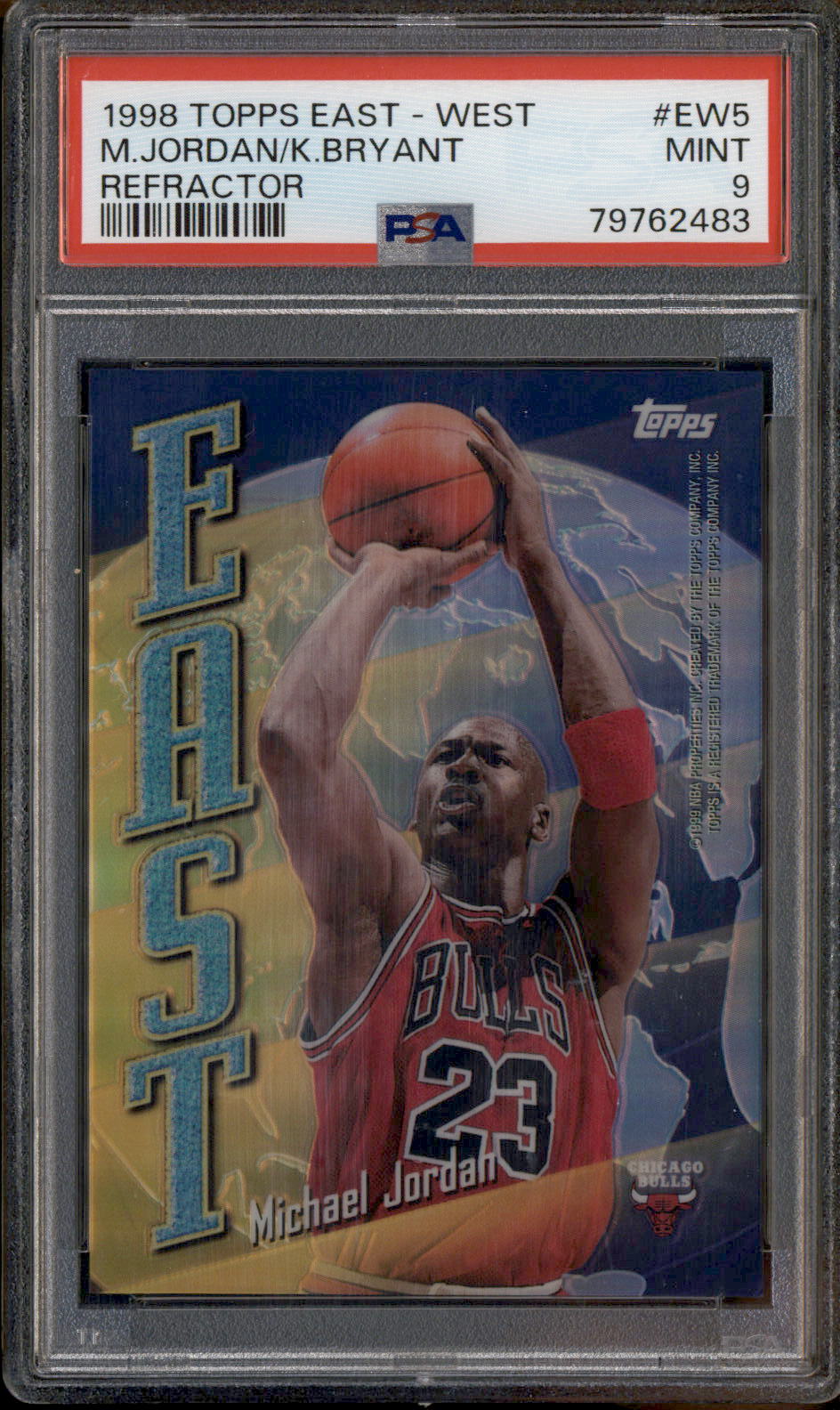 1998 Topps East West Refractor #EW5 Michael Jordan Kobe