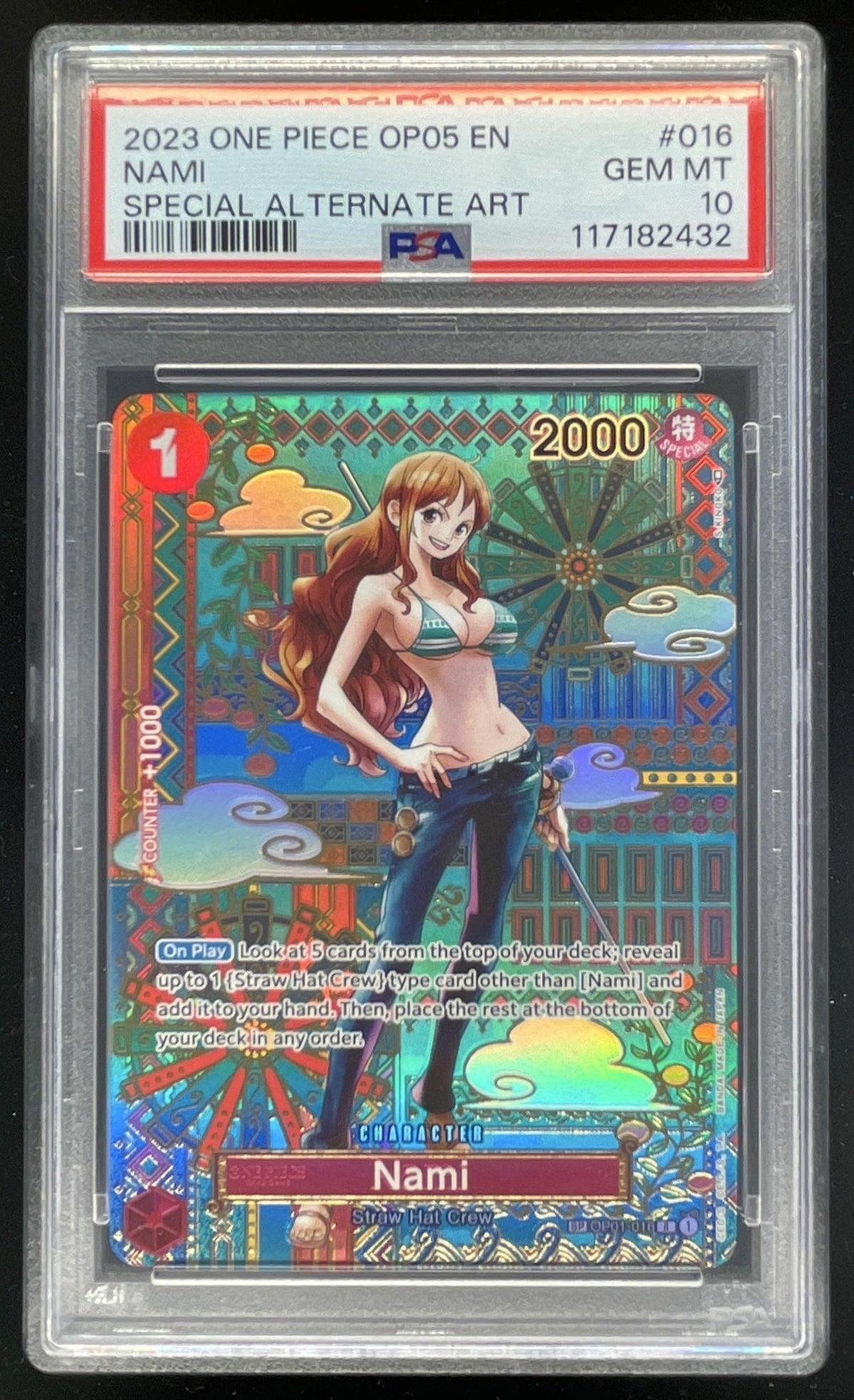 2023 One Piece EN #016 Nami Special Alternate Art PSA 10 – Burbank