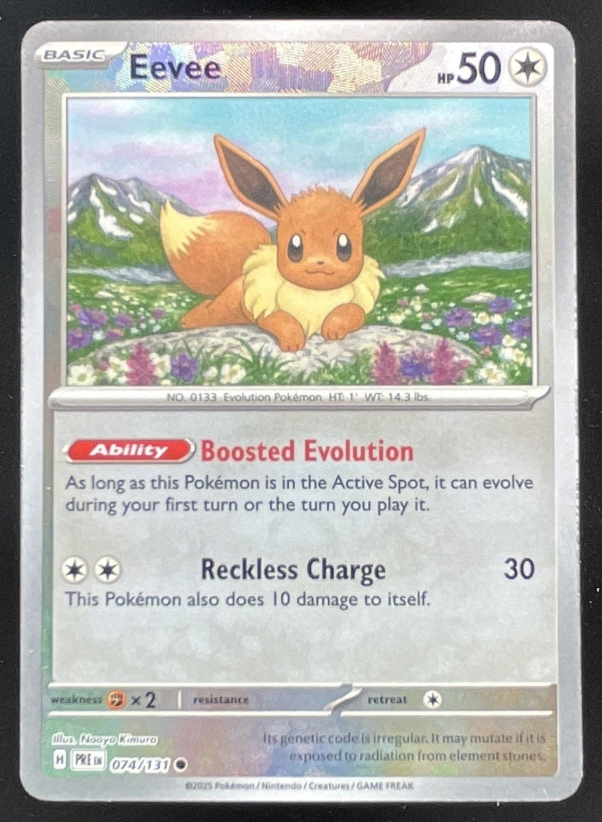 2025 Pokemon Prismatic Evolutions #074/131 Eevee – Burbank Cards