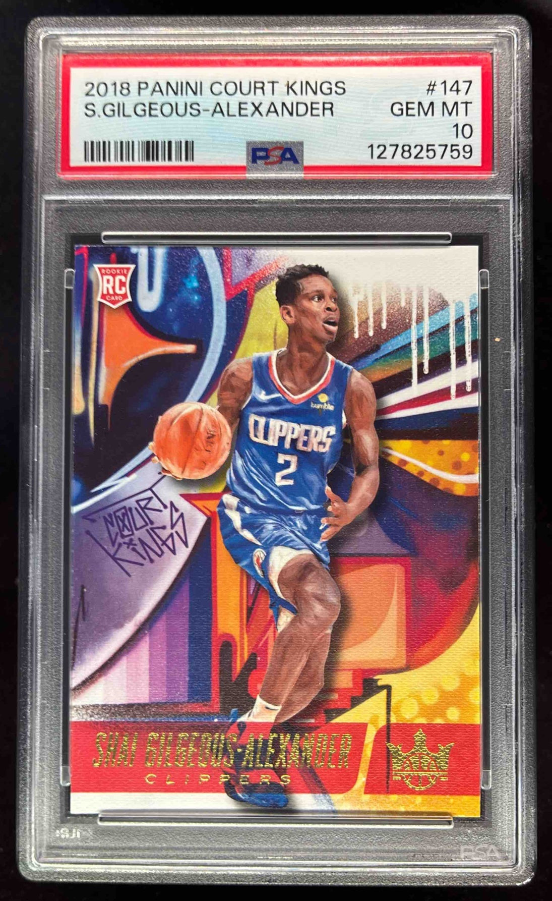 2018-19 Panini Court Kings #147 Shai Gilgeous-Alexander RC PSA 10