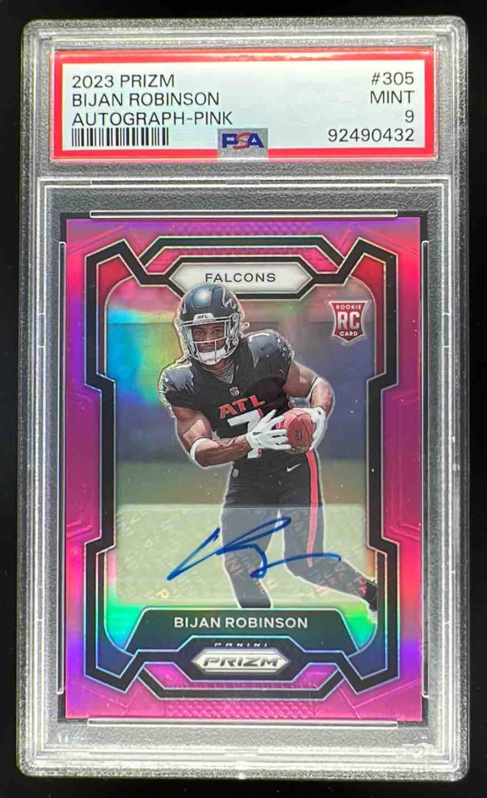 2023 Panini Prizm Rookie Autographs Prizm Pink #305 Bijan