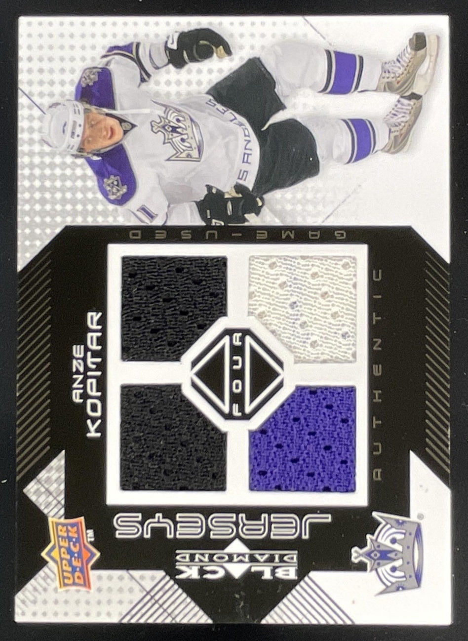 2008-09 Upper Deck Black Diamond Jerseys Quad #BDJ-AK Anze Kopitar