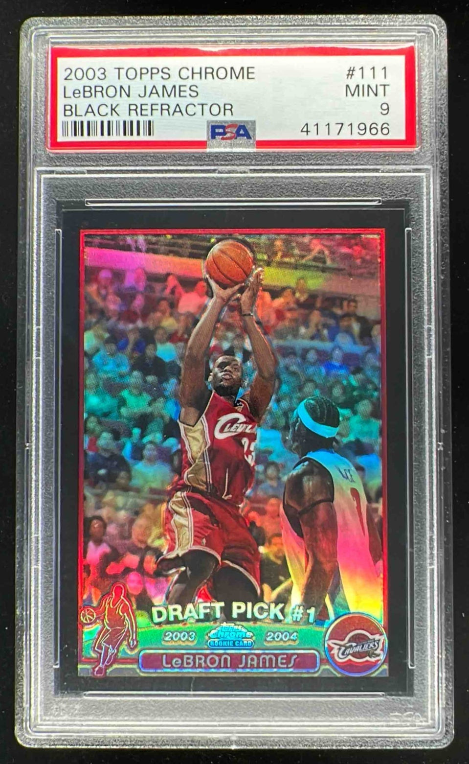 2003-04 Topps Chrome Refractors Black #111 Lebron James RC /500