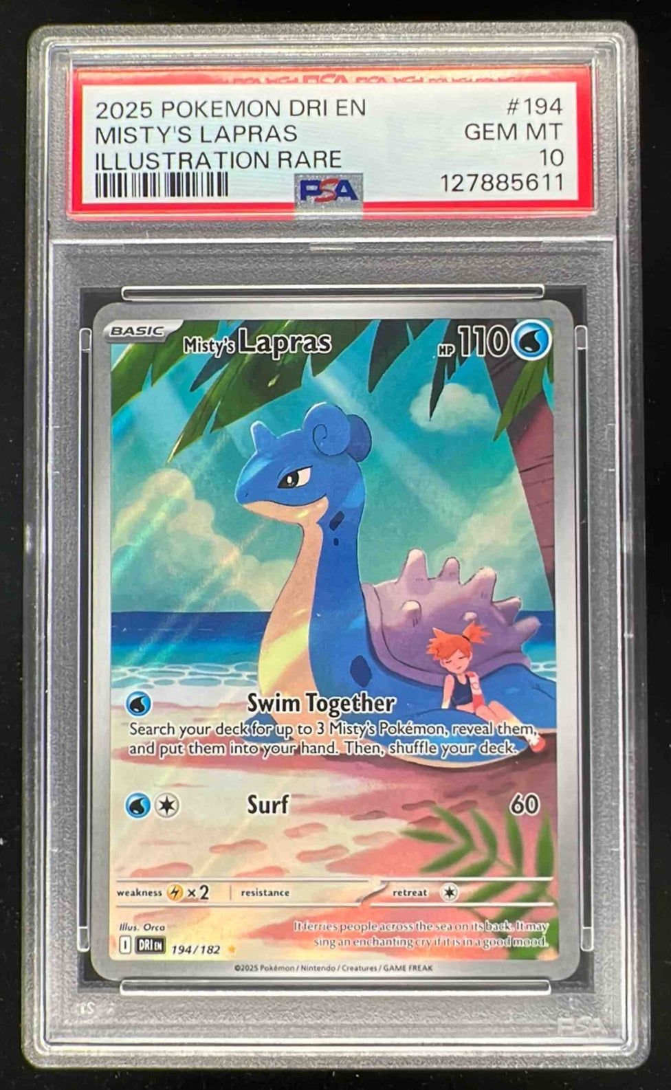 2025 Pokemon SV Destined Rivals - DRI EN #194/182 Misty's Lapras