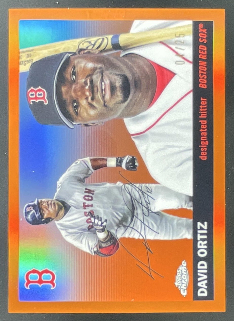 2025 Topps Chrome Platinum Anniversary Orange Refractor #344 David