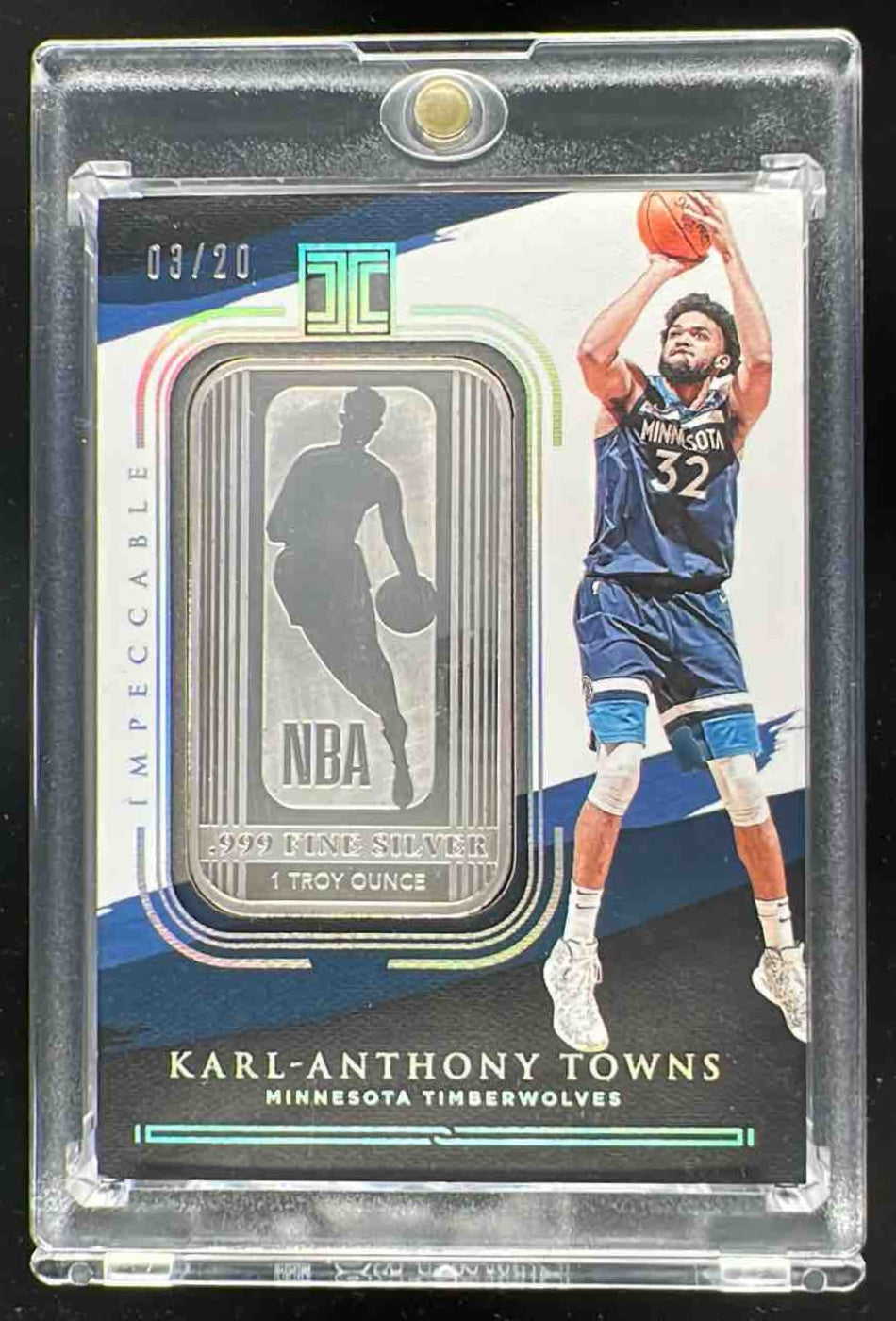 2020-21 Panini Impeccable Silver NBA Logo #48 Karl-Anthony