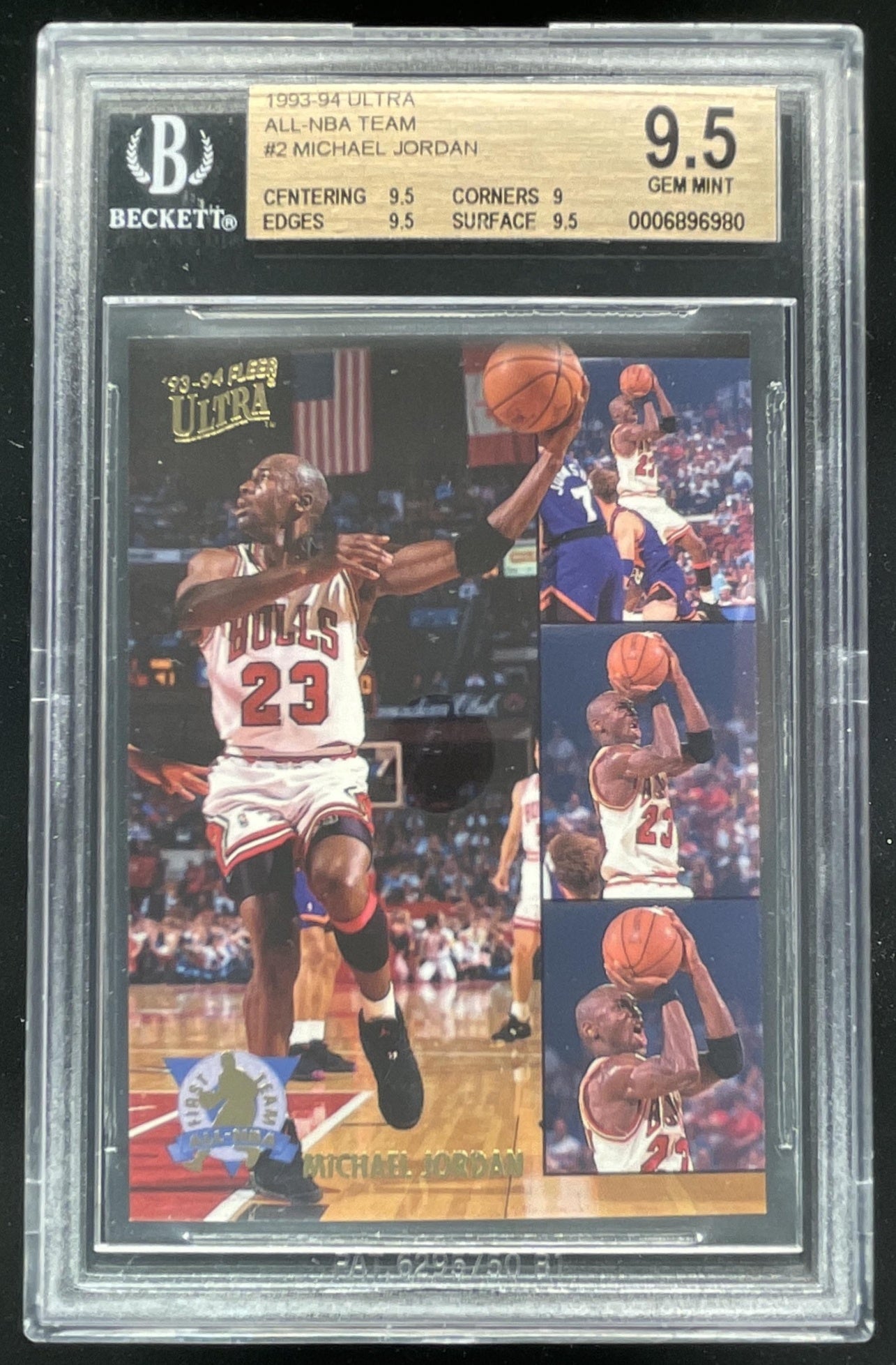 1993-94 Fleer Ultra All NBA #2 Michael Jordan BGS 9.5 – Burbank Cards