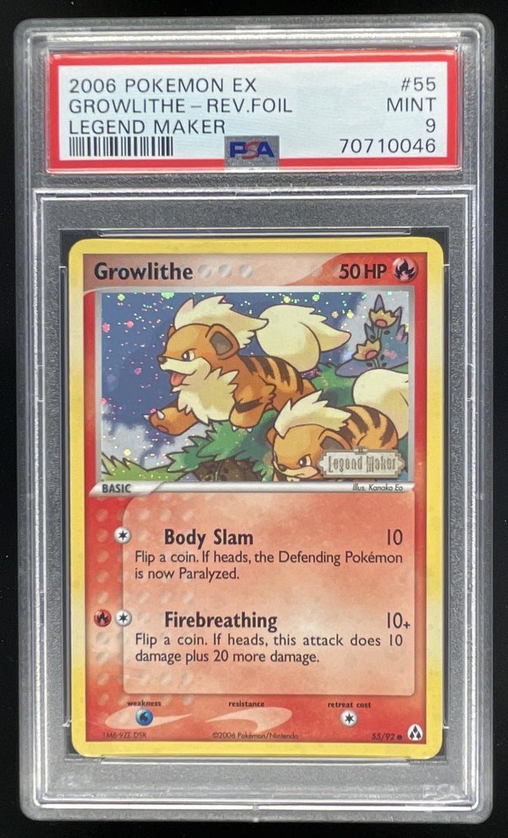 legendary pokemon card maker 2006 Pokemon EX Legend Maker Reverse Holos #55/92 Growlithe PSA 9 – Burbank  Cards