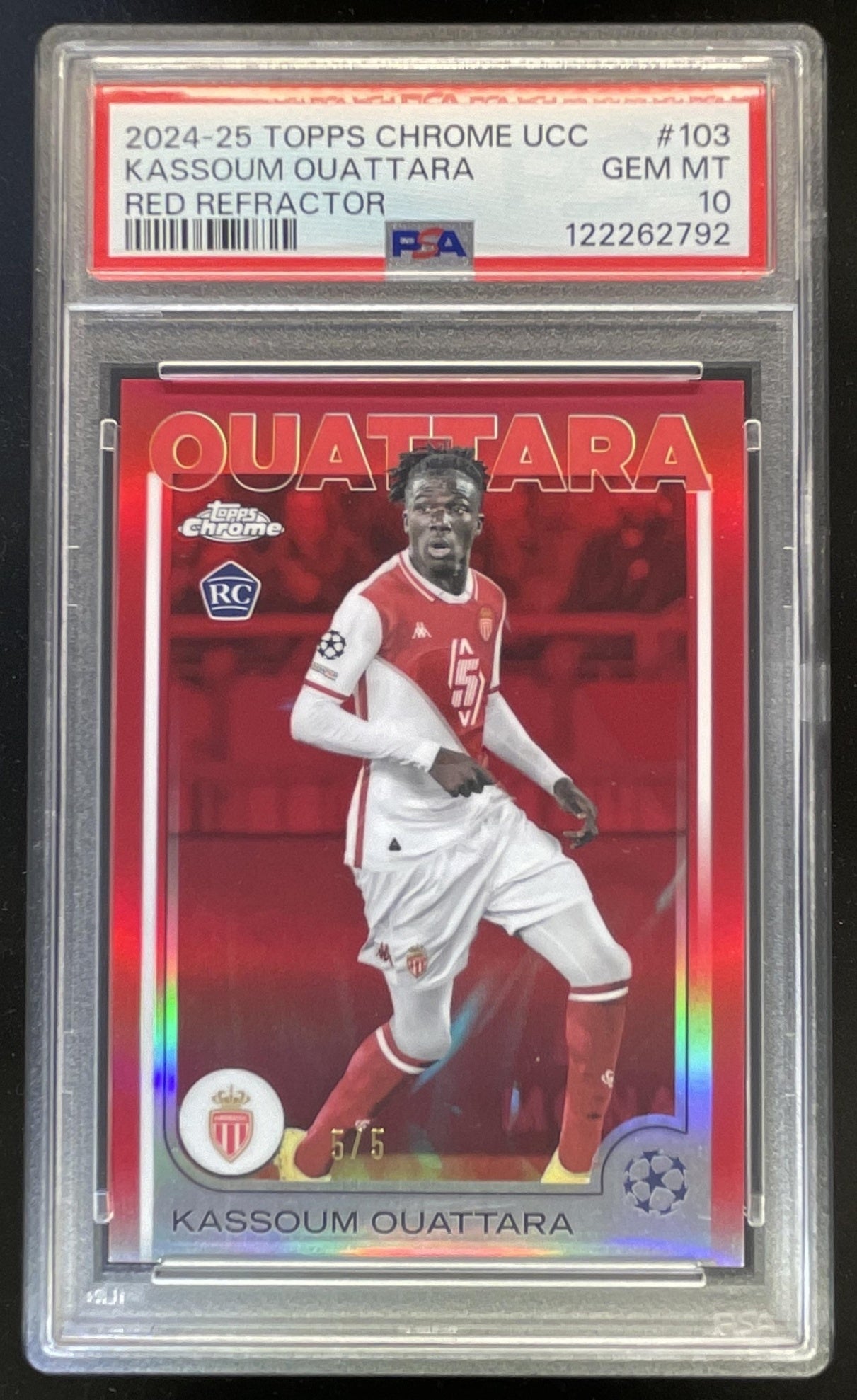 【R3cardsさん専用】 Topps Chrome ラメラ トッテナム 1/1 2024 Topps Chrome UEFA Club Competitions Red #103 Kassoum Ouattara