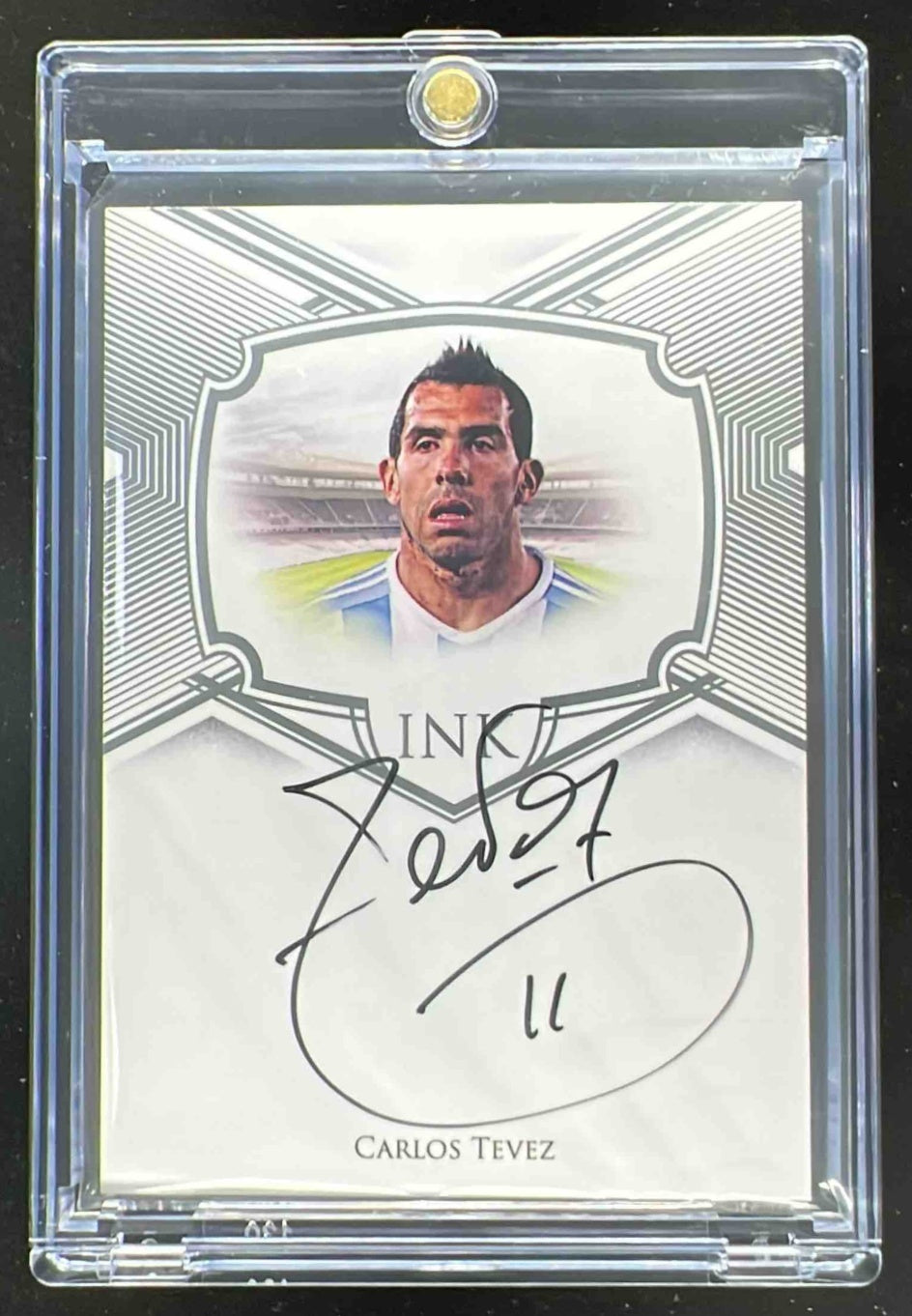 2025 Futera Unique Autograph Ink #IKA23 Carlos Tevez Auto 1/1