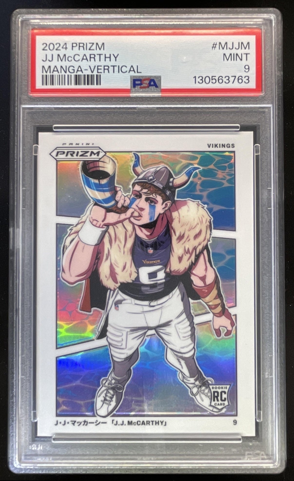2024 Panini Prizm Manga Vertical #M-JJM J.J. McCarthy RC PSA 9