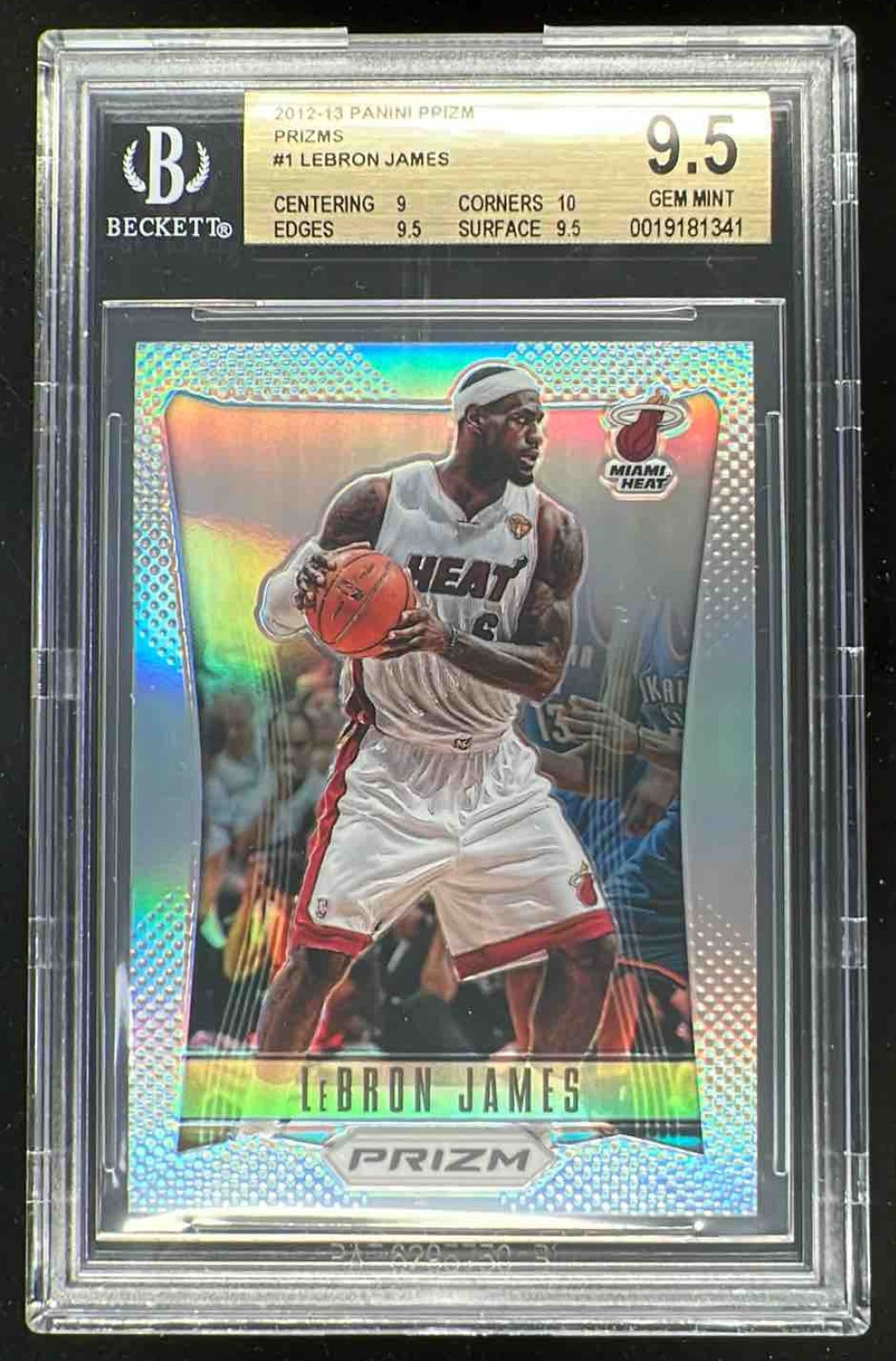 2012-13 Panini Prizm Prizms #1 LeBron James BGS 9.5 – Burbank Cards