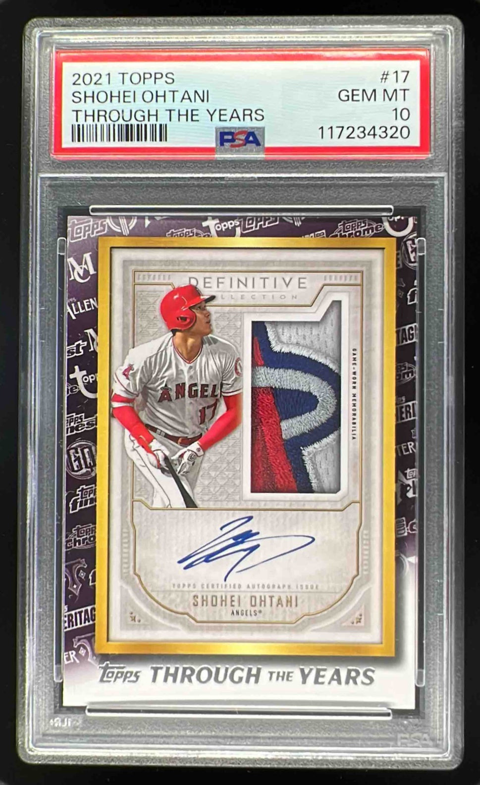 2021 Topps Through the Years #TTY-17 Shohei Ohtani PSA 10