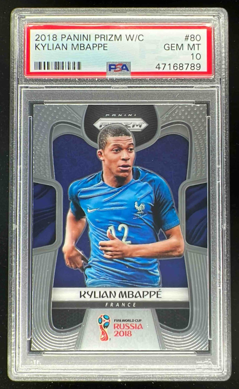 2018 Panini Prizm World Cup #80 Kylian Mbappe PSA 10 – Burbank Cards