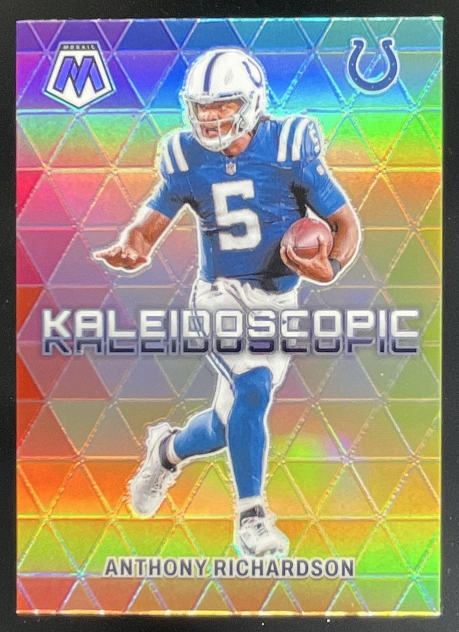 藪跳ねアヌーリッド　英FOIL 2024 Panini Mosaic Kaleidoscopic #7 Anthony Richardson – Burbank Cards