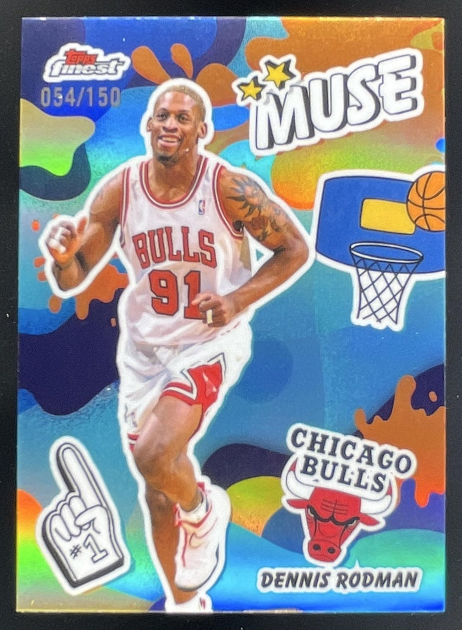 2025-26 Topps Finest Muse Sky Blue Refractor #M-18 Dennis Rodman