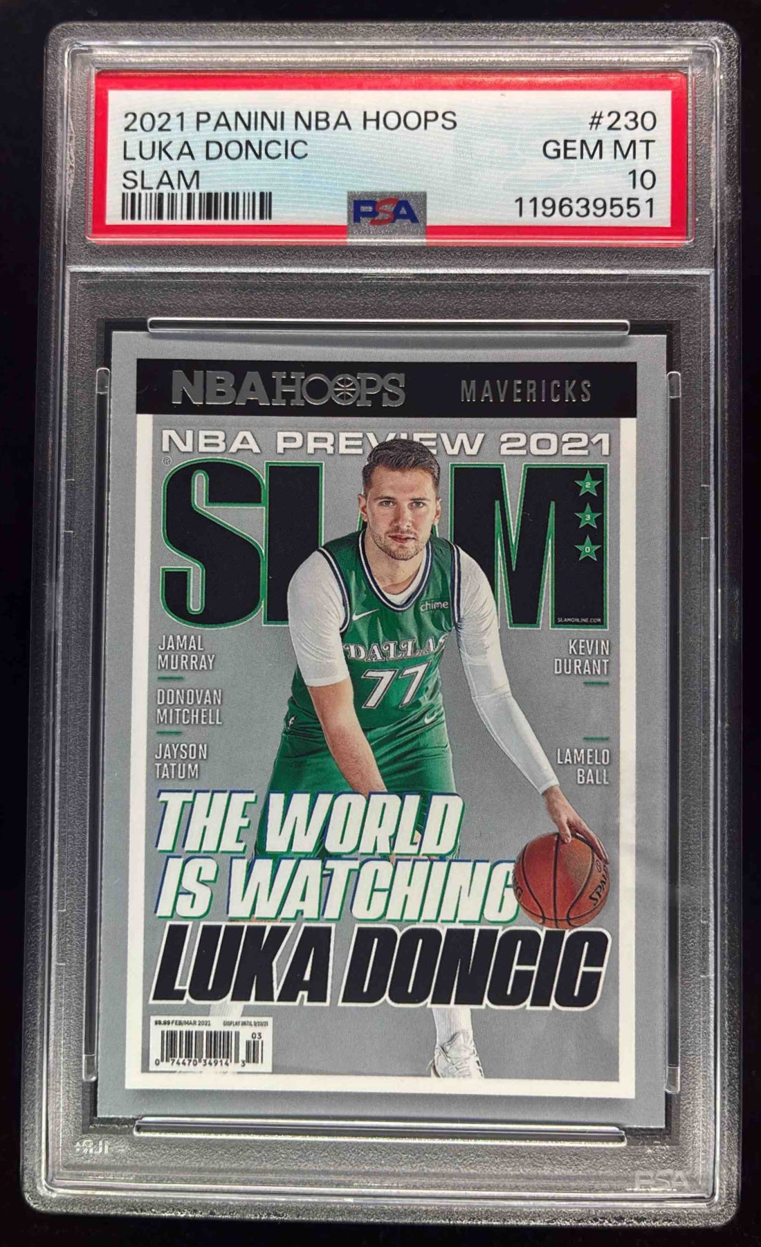 2021-22 Panini Hoops Slam #SLAM #230 Luka Doncic PSA 10 – Burbank