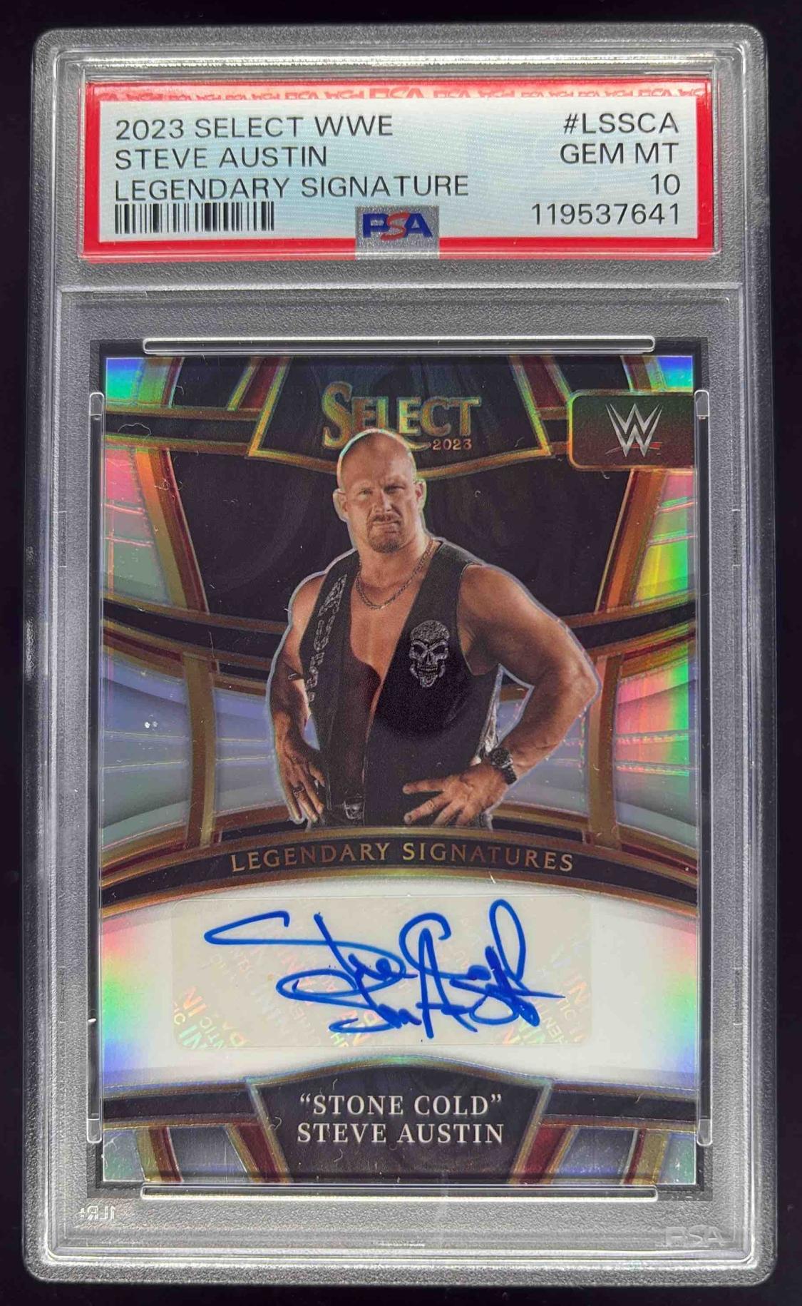 2023 Select WWE Legendary Signatures #LS-S Stone Cold Steve