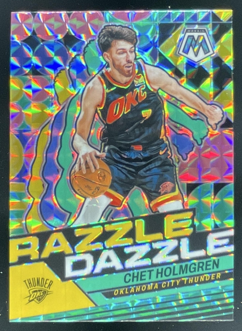 2023-24 Panini Mosaic Razzle Dazzle #14 Chet Holmgren – Burbank Cards