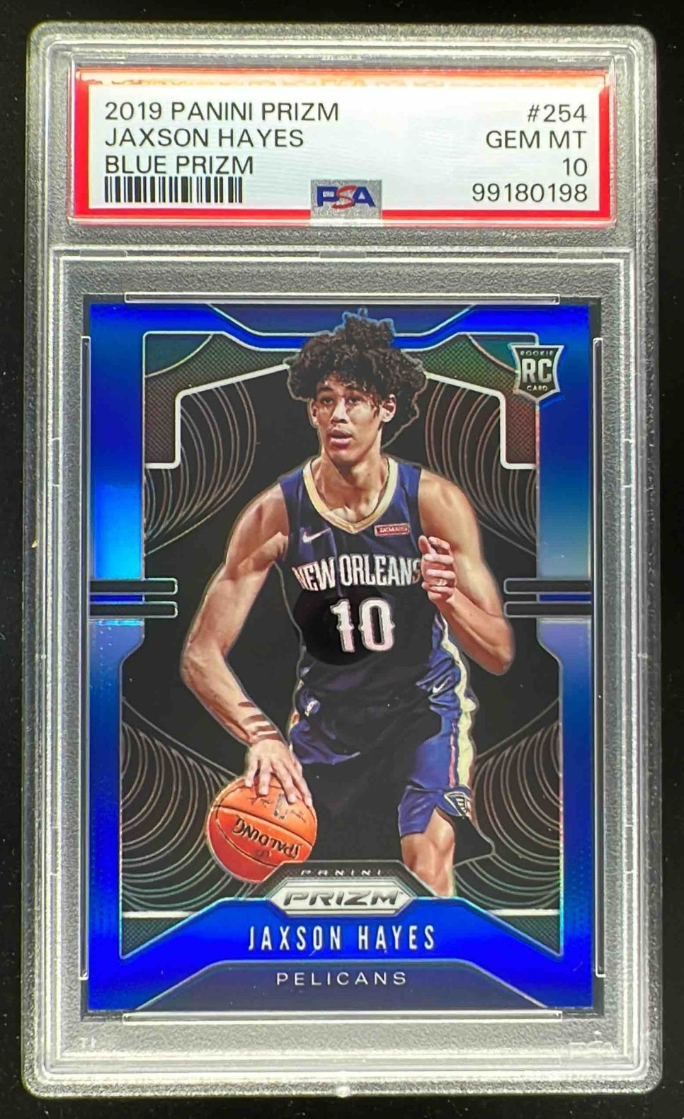 2019-20 Panini Prizm Prizms Blue #254 Jaxson Hayes RC /199 PSA 10