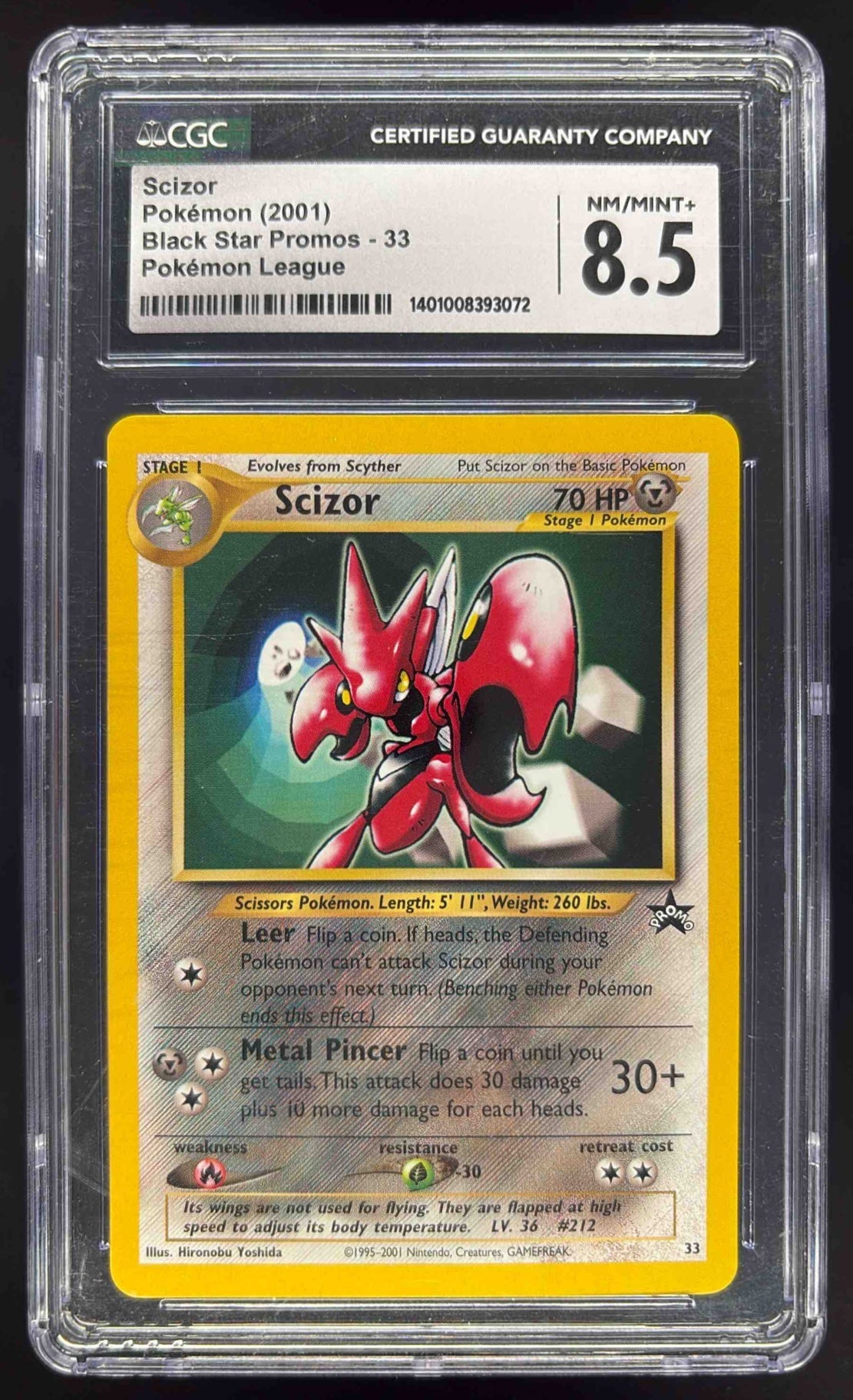 1999 Pokemon Wizards Black Star Promos #33 Scizor CGC 8.5