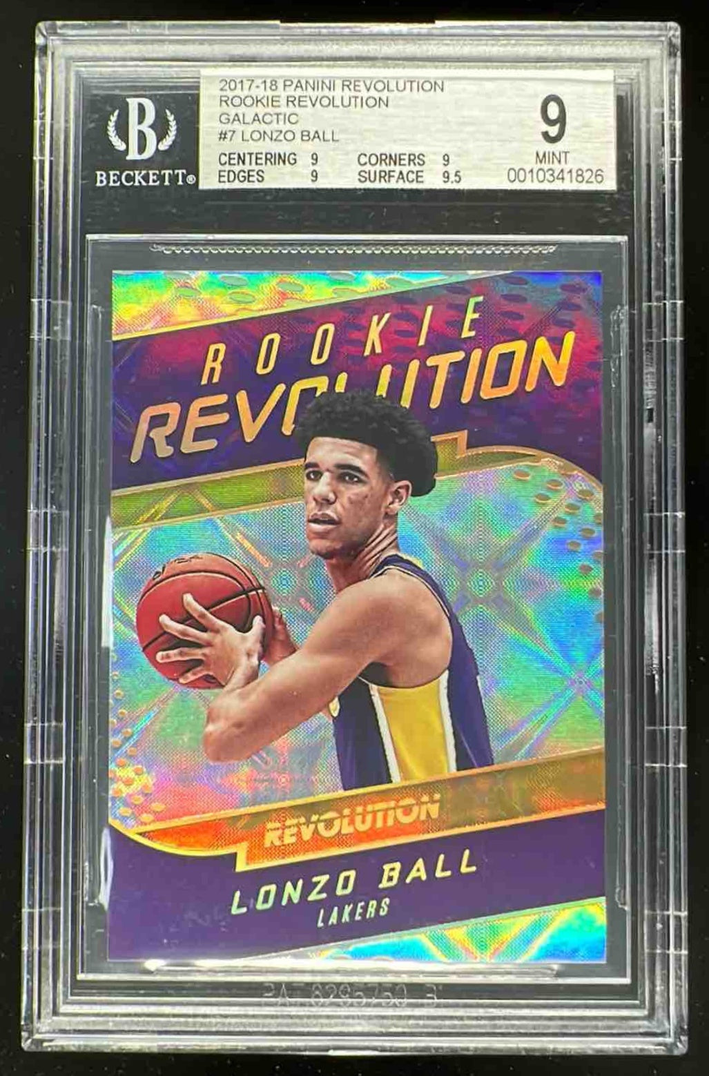 LONZO BALL 2017-18 PANINI SELECT TIE-DYE ROOKIE SIGNATURES /25