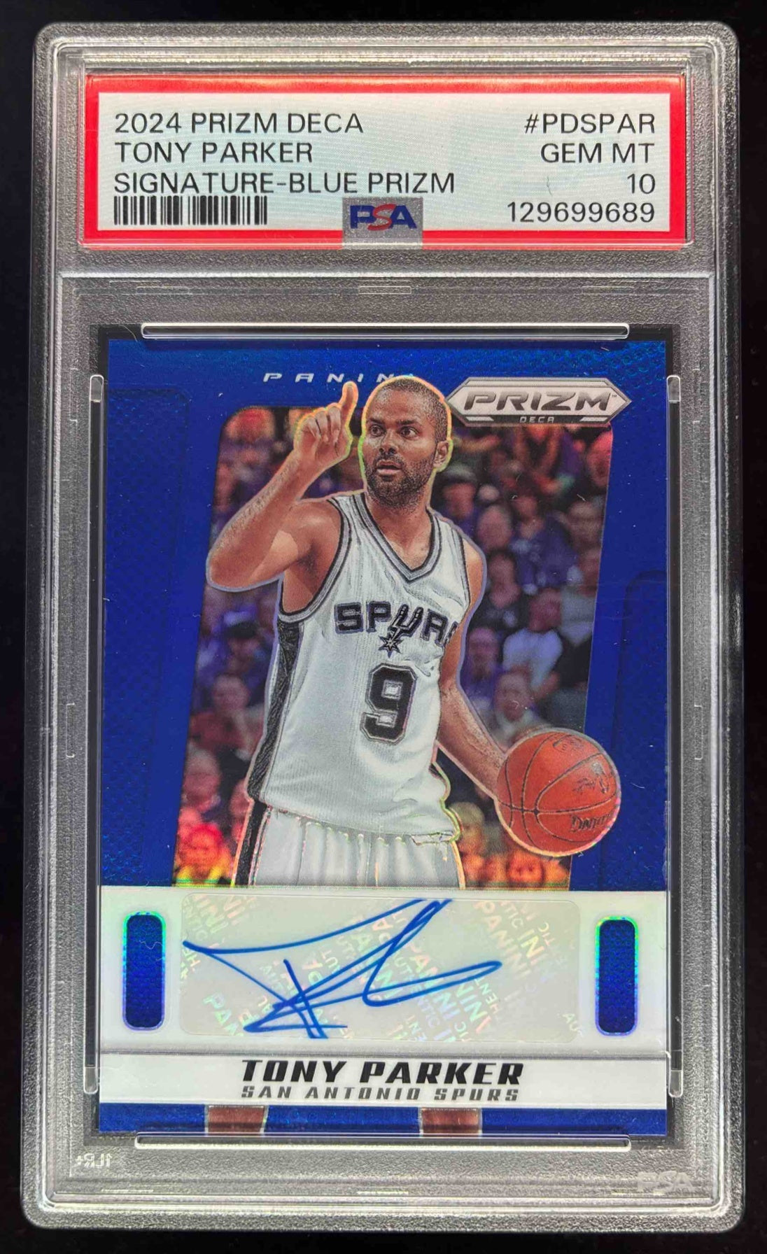 2024-25 Panini Prizm Deca Signatures Blue #PDS-PAR Tony