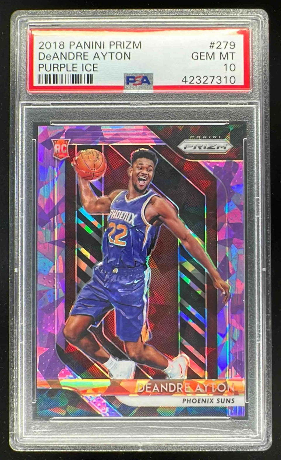 2018-19 Panini Prizm Prizms Purple Ice #279 Deandre Ayton RC /149