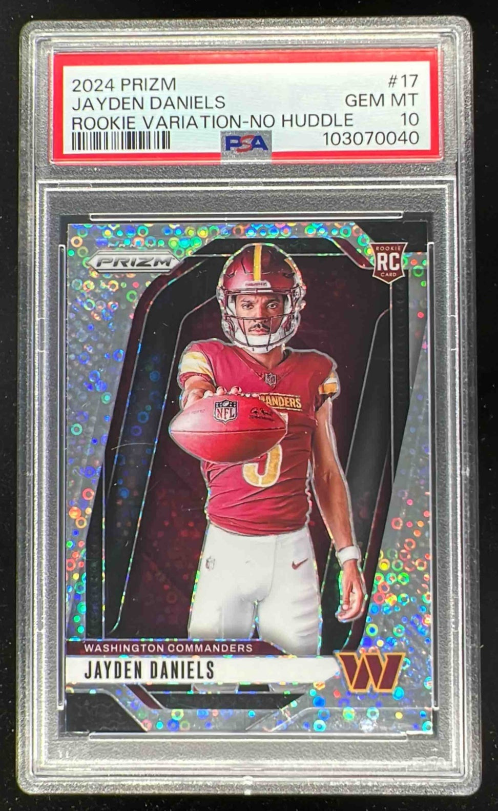 2024 Panini Prizm Rookie Variations No Huddle #17 Jayden Daniels