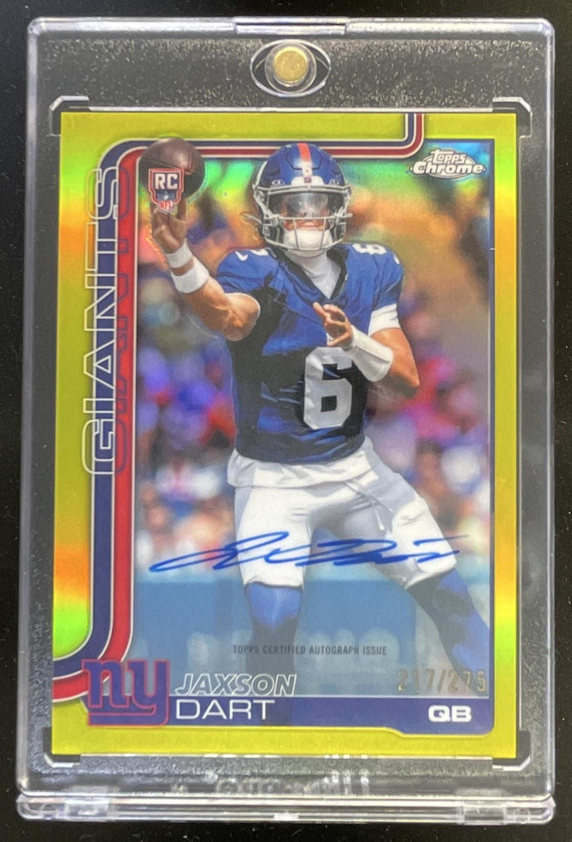 2025 Topps Chrome Rookie Yellow Refractor #RA-JD Jaxson Dart RC