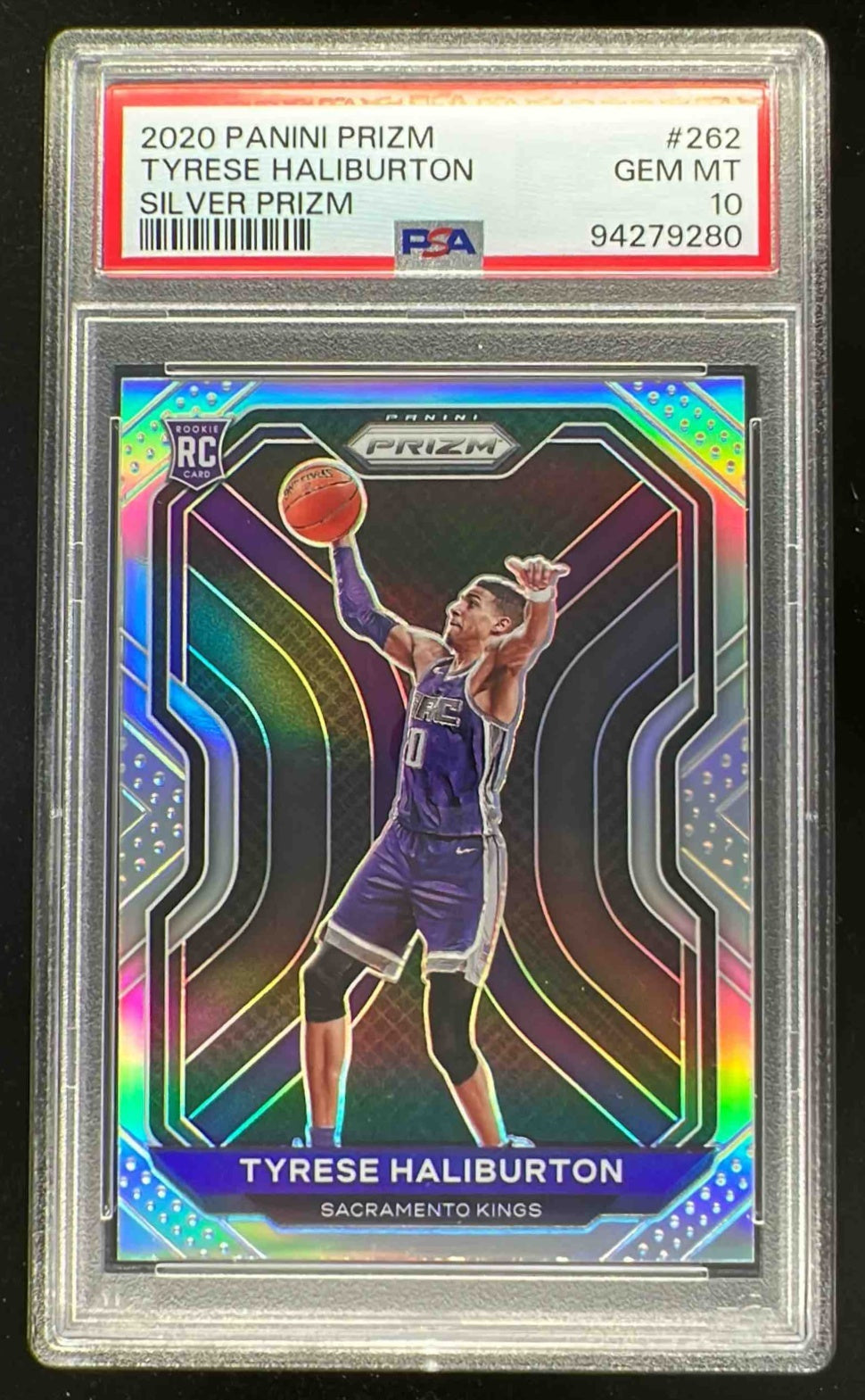 2020-21 Panini Prizm Silver Prizms #262 Tyrese Haliburton RC PSA