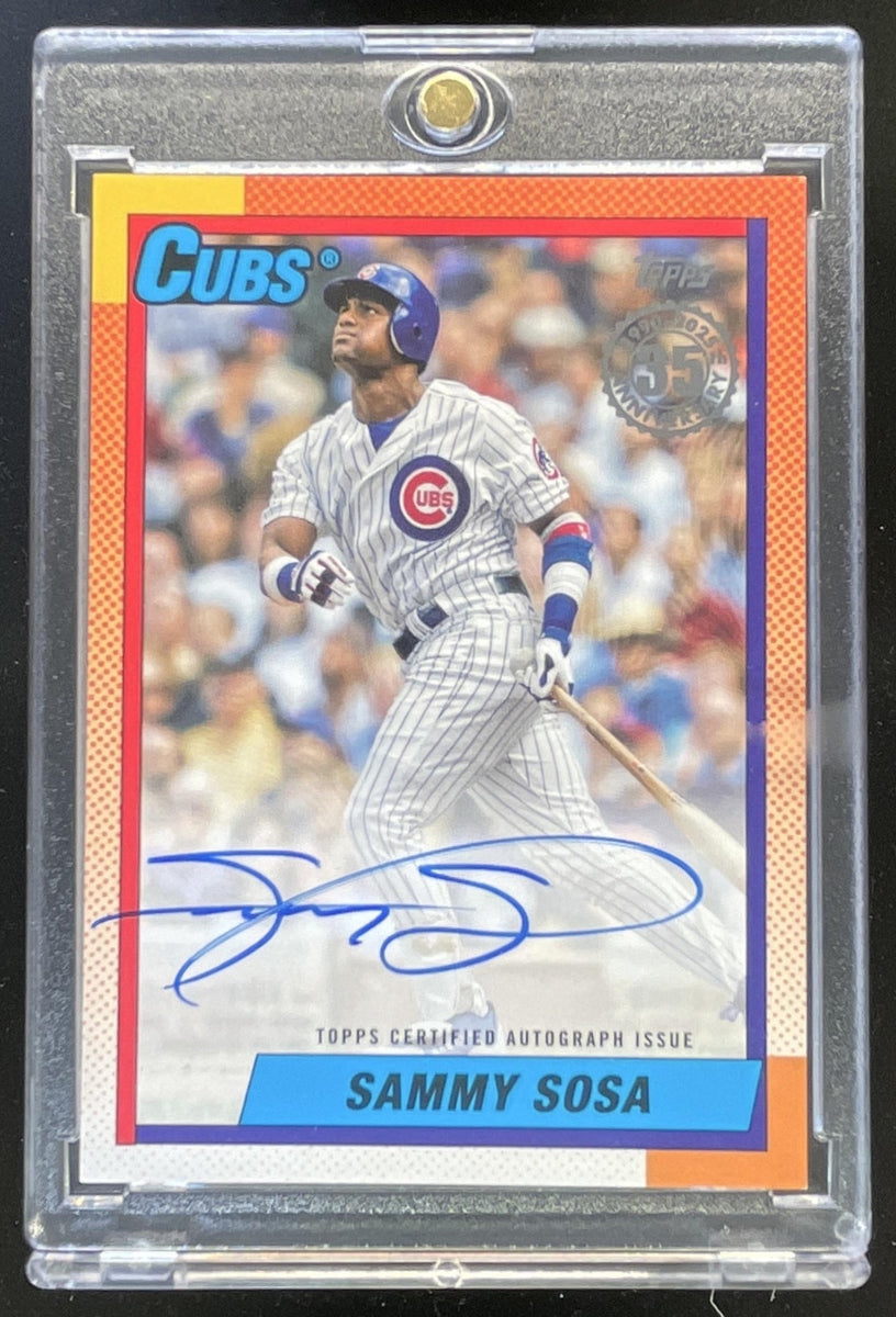 2025 Topps Update 1990 Topps Autographs #90AU-SS Sammy Sosa Auto 