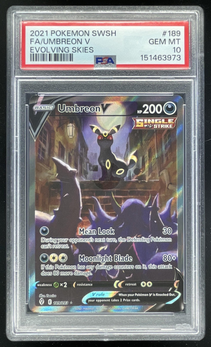 2021 Pokemon Sword & Shield Evolving Skies #189/203 Umbreon V Full Art – Burbank Cards