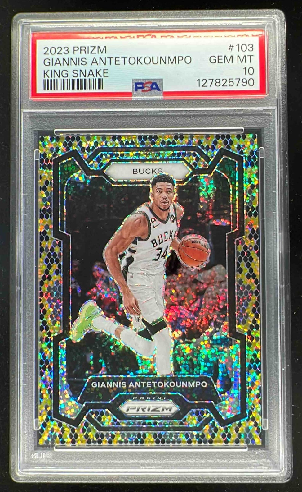 2023-24 Panini Prizm King Snake Prizm SSP #103 Giannis