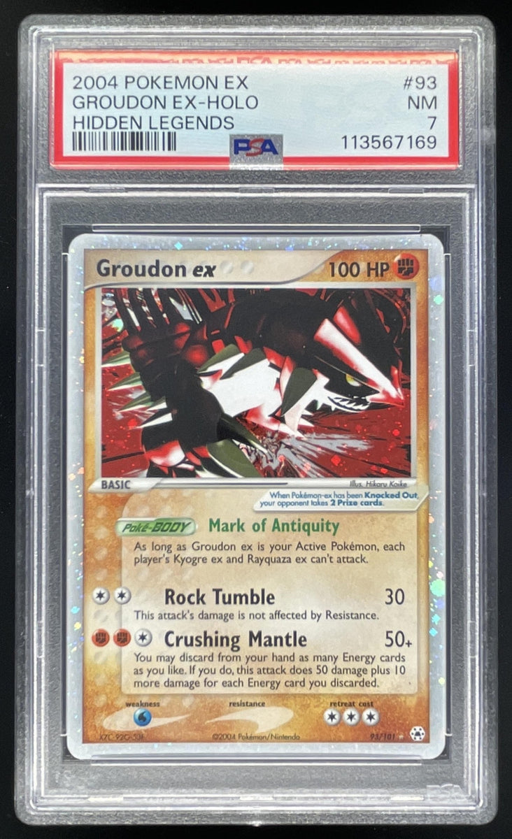 2004 Pokemon EX Hidden Legends #93/101 Groudon ex PSA 7 – Burbank Cards