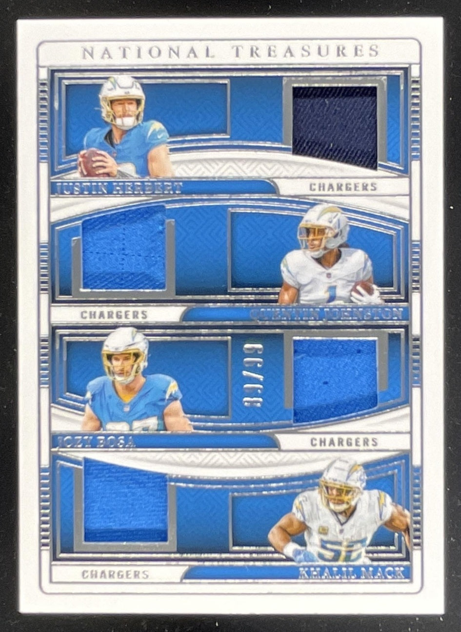2024 National Treasures Quad Justin Herbert Joey Bosa Khalil Mack