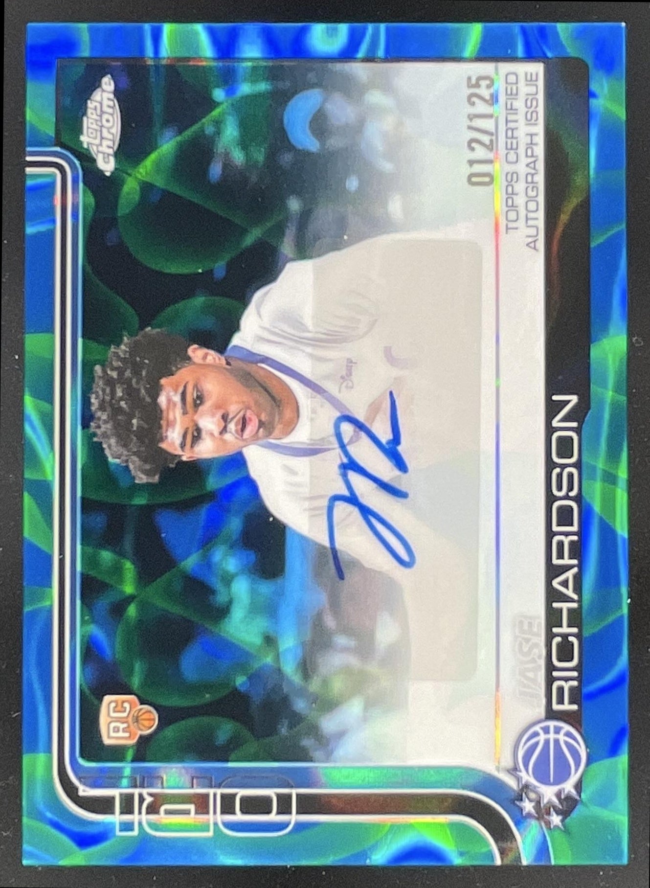 2025-26 Topps Chrome Lava Lamp Blue/Green #RA-JR Jase Richardson