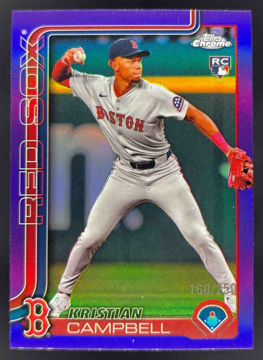2025 Topps Chrome Purple Refractor #171 Kristian Campbell RC /250