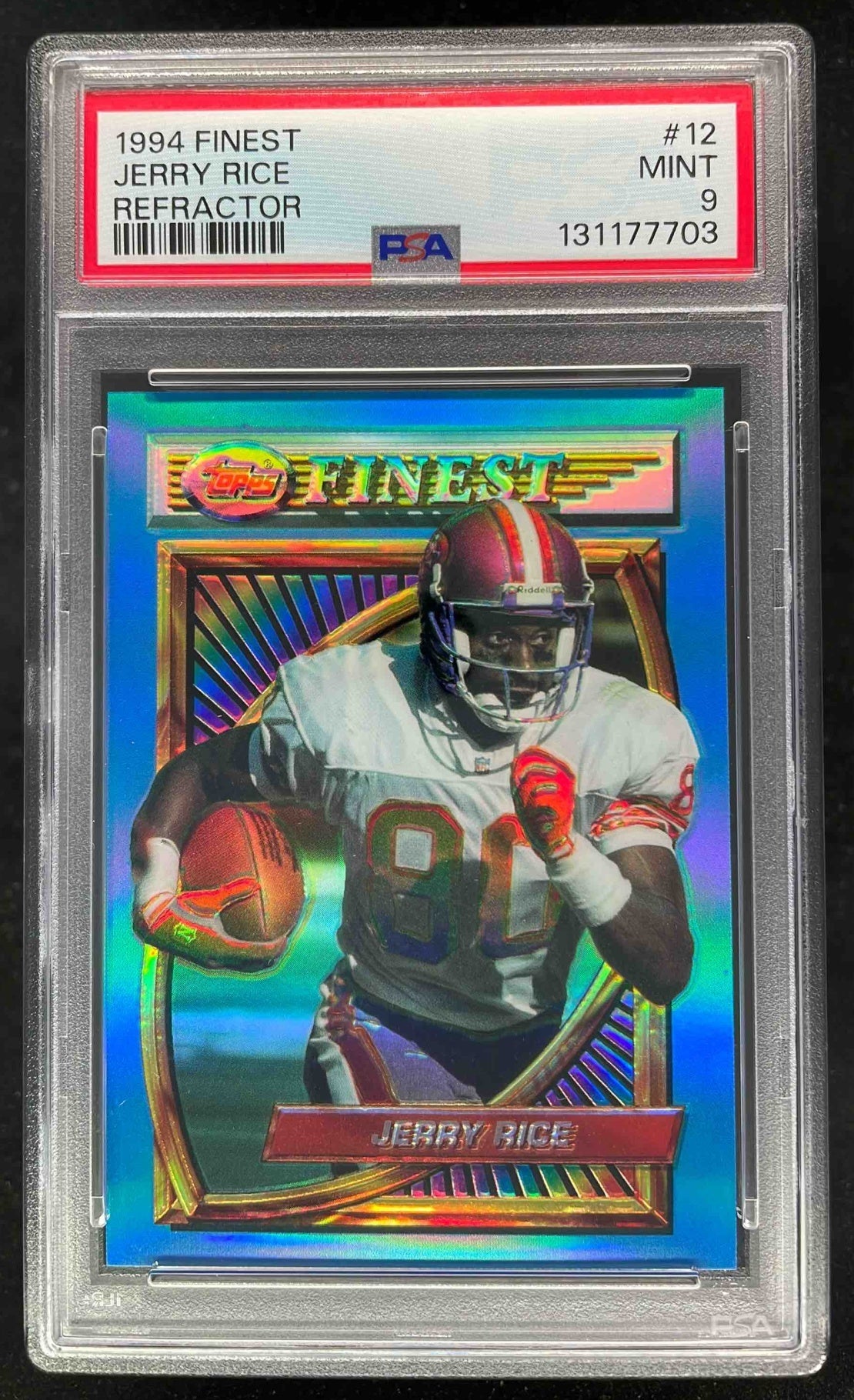 1994 Topps Finest Refractors #12 Jerry Rice PSA 9 – Burbank Cards
