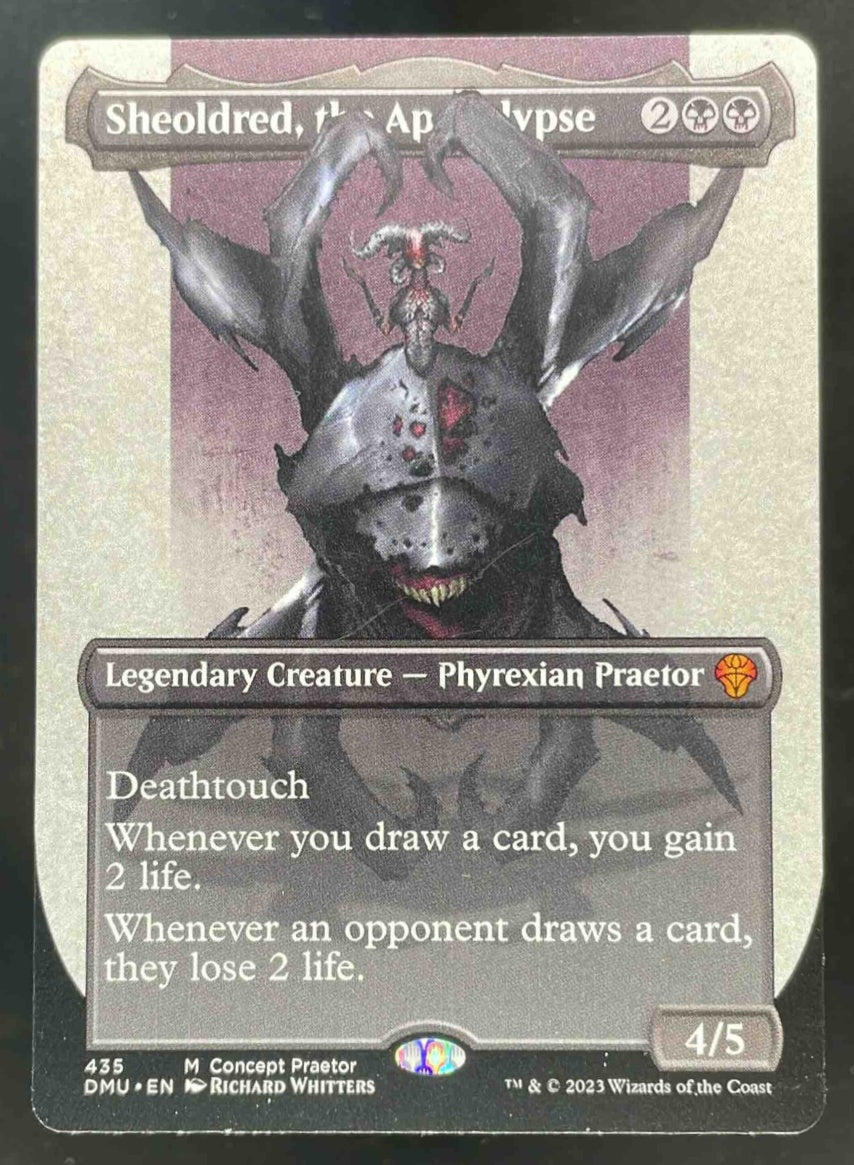 Sheoldred, the Apocalypse (Borderless Concept Praetors) [Phyrexia: All Will Be One]