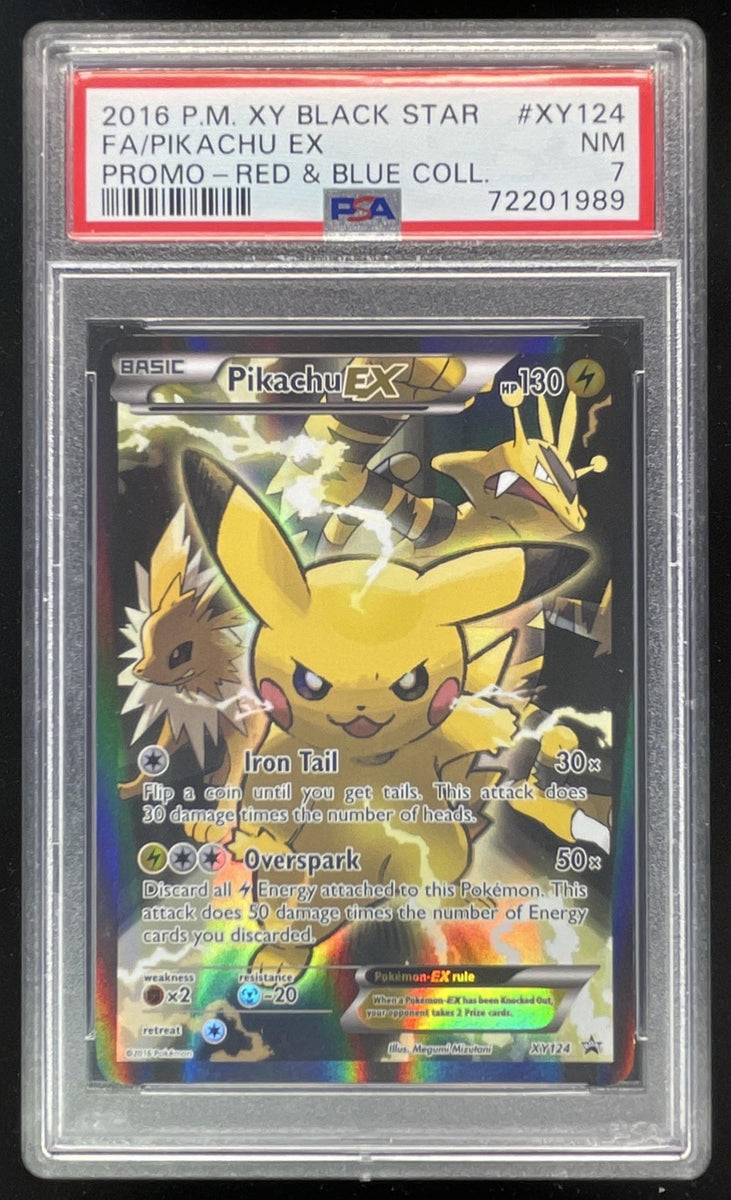 2016 Pokemon XY Black Star Promo Red Blue Collection #XY124 Pikachu EX –  Burbank Cards
