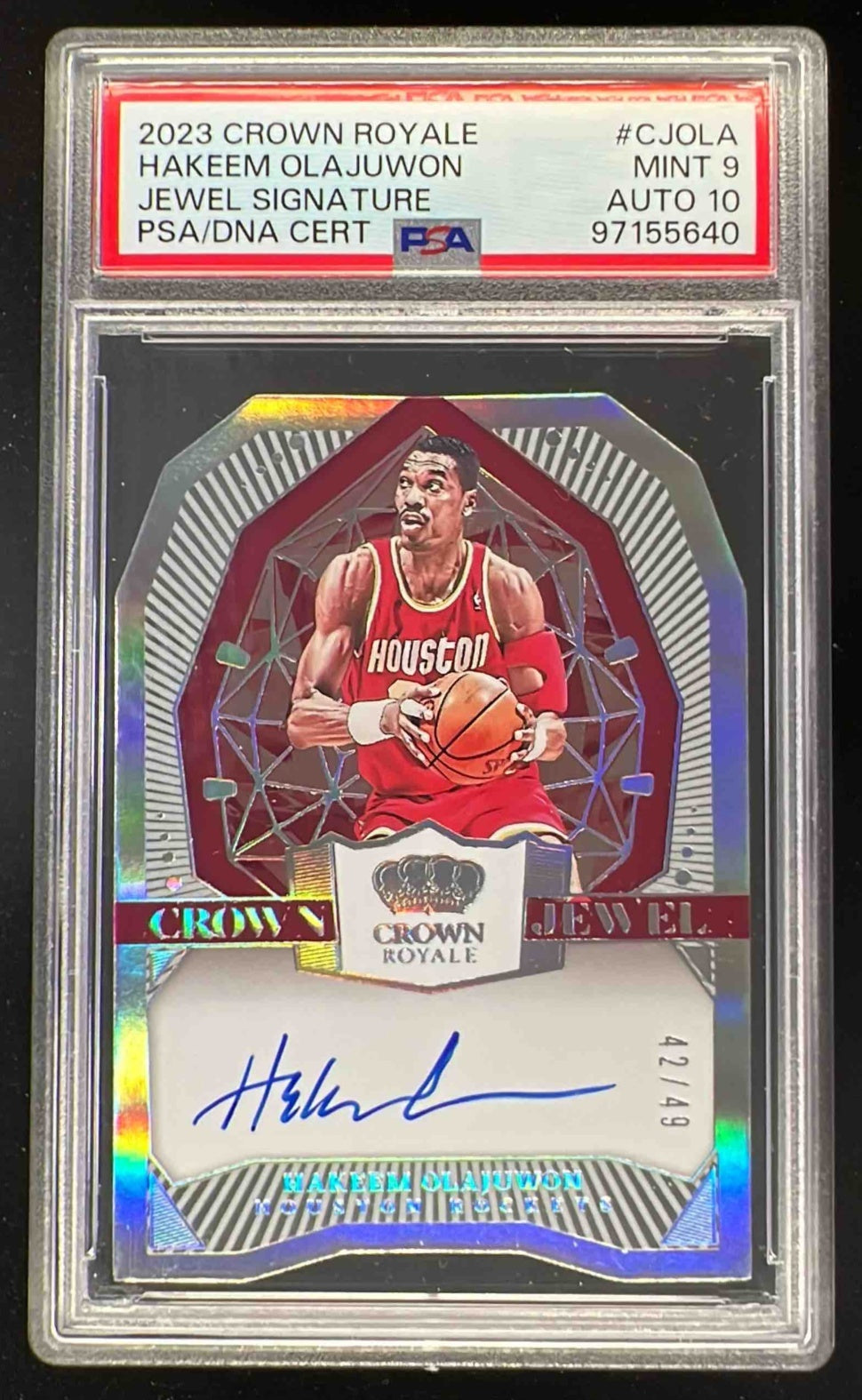 2023 Crown Royale Crown Jewel Signatures #CJ-OLA Hakeem Olajuwon
