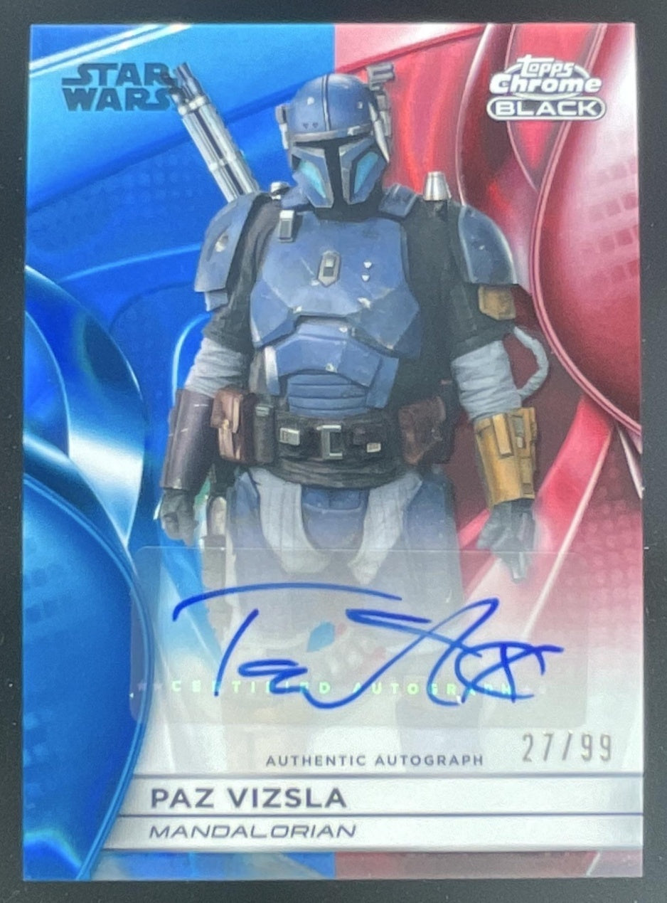 2025 Topps Star Wars Chrome Blue Red Lava Tait Fletcher Paz Vizsla