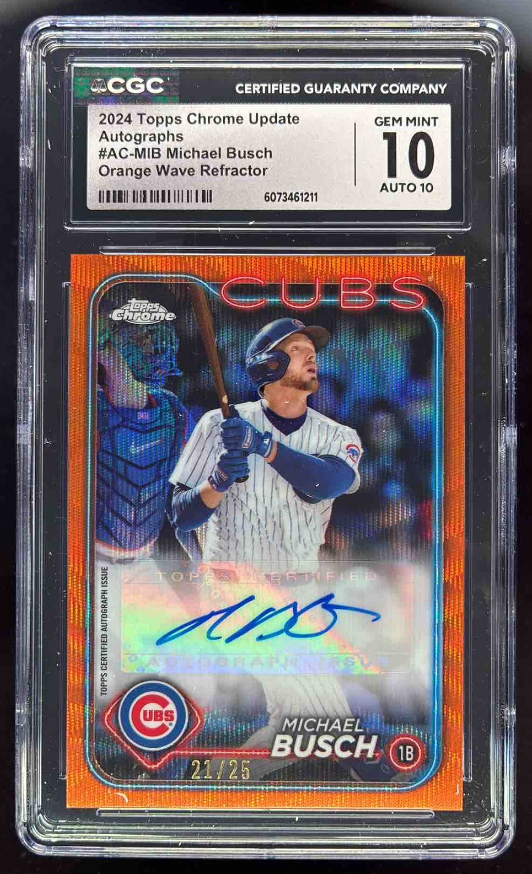 2024 Topps Chrome Update Orange Wave #AC-MIB Michael Busch