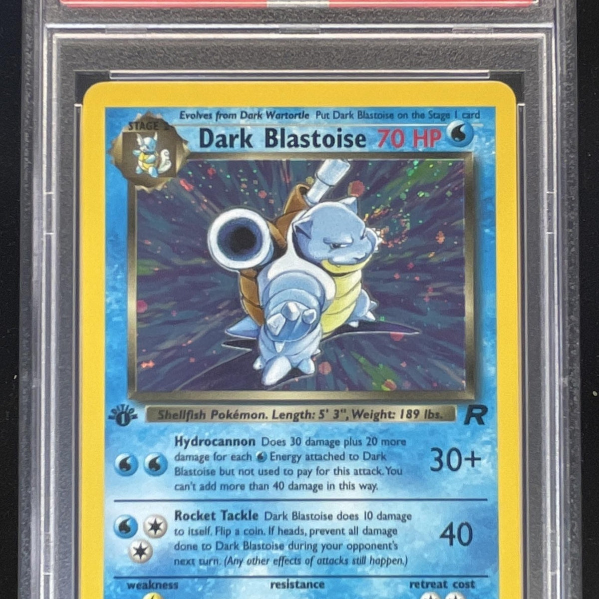 2000 Pokemon Team Rocket First Edition #3/82 Dark Blastoise Holo PSA 7