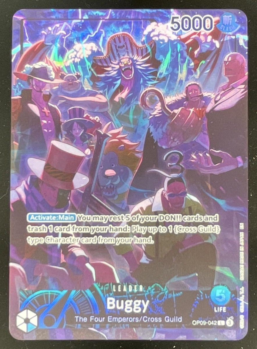 one piece card game buggy Alt Art Japanese OP09-042 #3 [Activate OP02-058 Buggy Rare One Piece