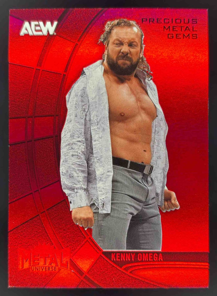 2025 Skybox Metal Universe AEW Wrestling Red PMG #81 Kenny Omega