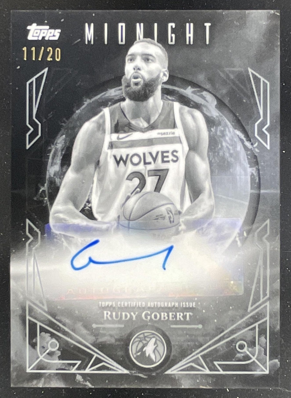 Get Off the Internet ポストカード Marcus Kraft 2025-26 Topps Midnight Midnight Sun Equinox #MS-RG Rudy Gobert