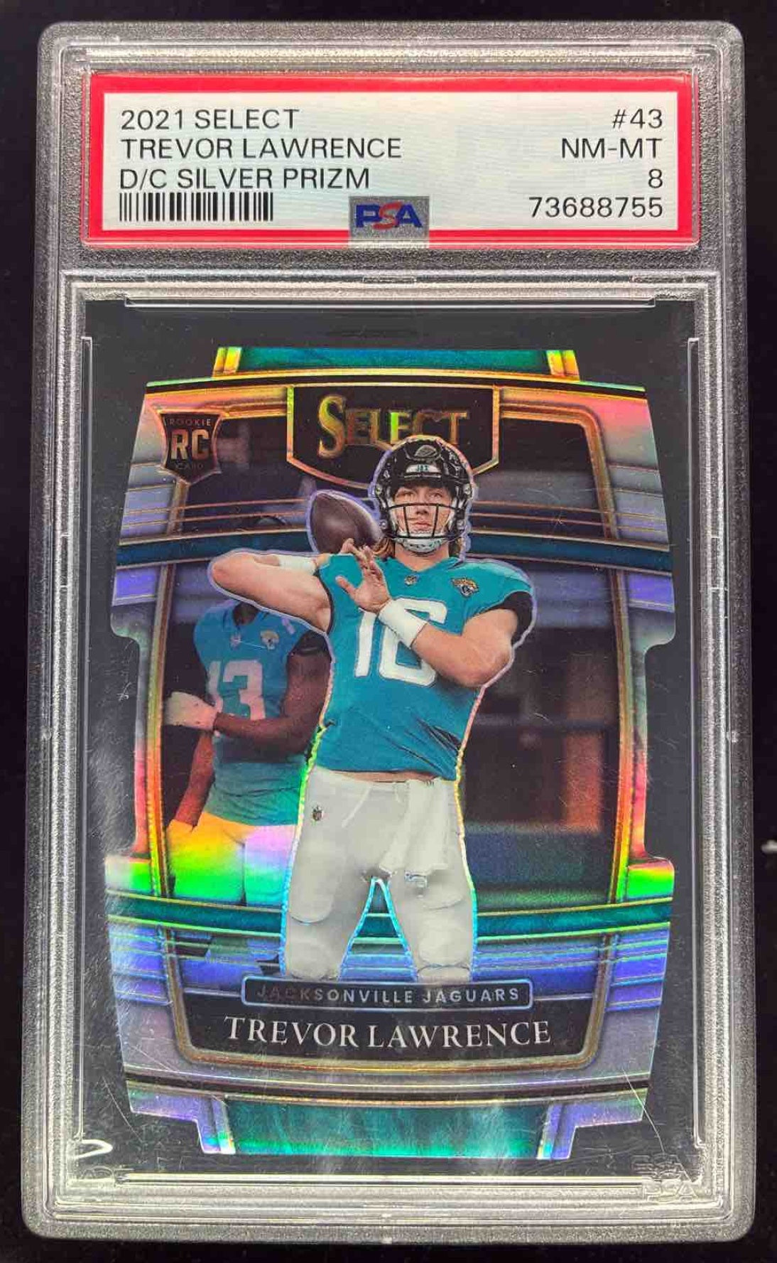 2021 Panini Select Silver Prizm Die Cut #43 Trevor Lawrence RC