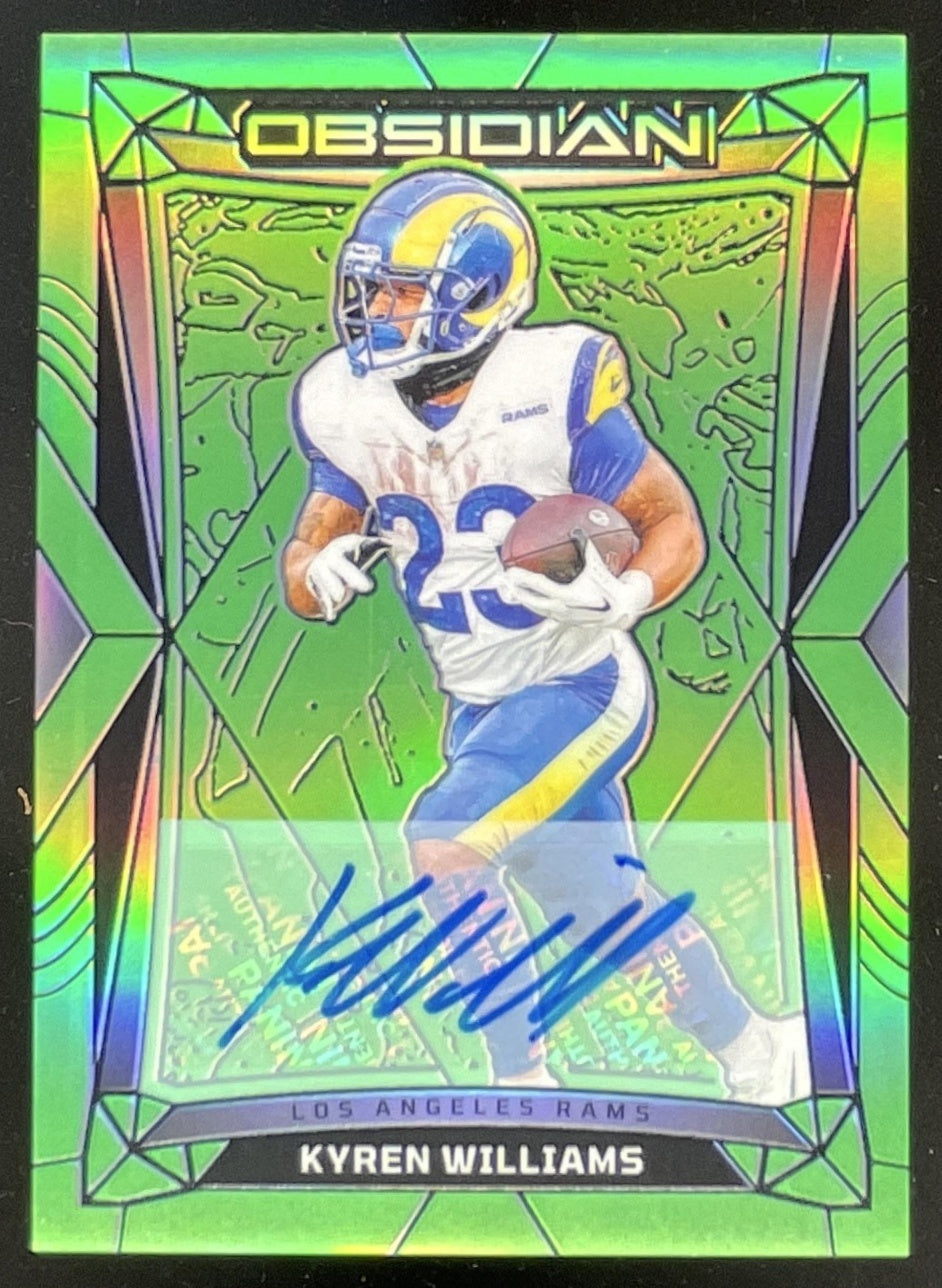 2024 Panini Obsidian Signatures Green #114 Kyren Williams Auto /5